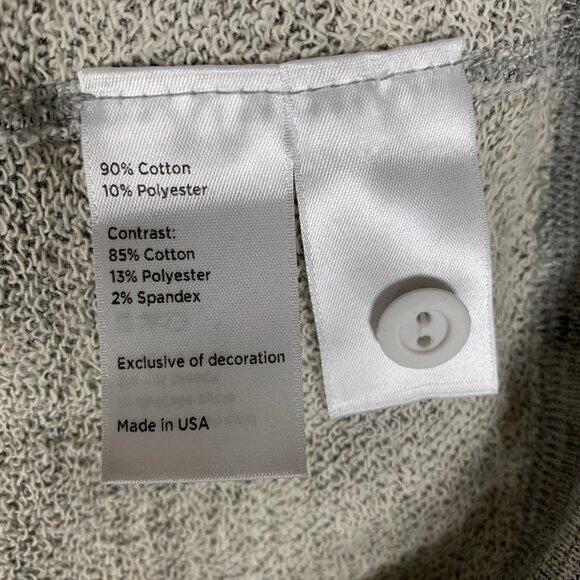 Flint and Tinder Men's Gray Space Dye Sweatshirt Medium Made in USA Long-Sleeve - Picture 4 of 7